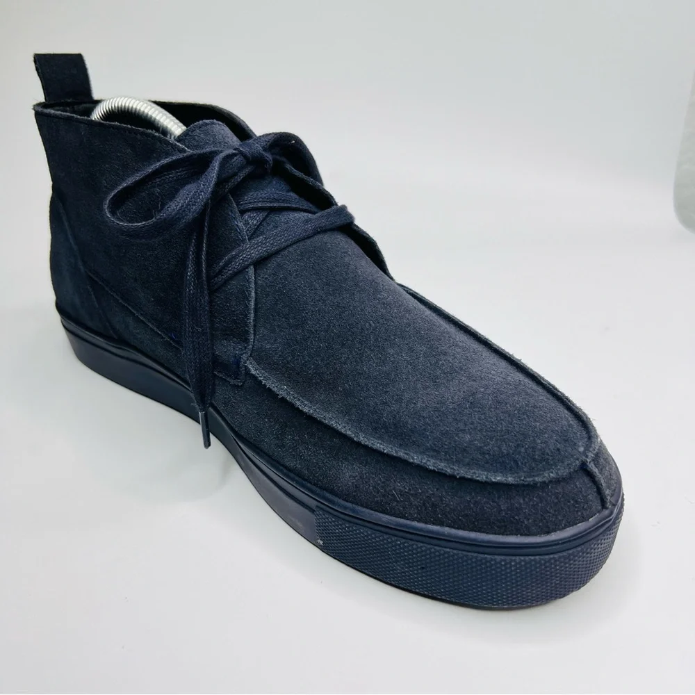 Express Navy Suede Leather Lace Up Chukka Sneakers Men’s Size 8